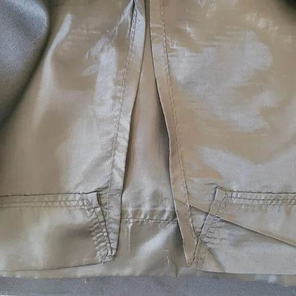 Vintage Handmade Black Pencil Skirt Midi 33 Inch Length Lined Wool Fitted - Picture 8 of 11